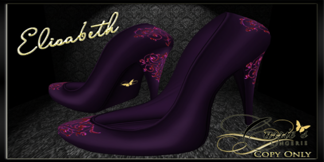 Elisabeth shoe ad purple