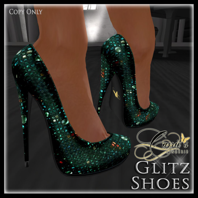 Glitz shoe ad grrr green