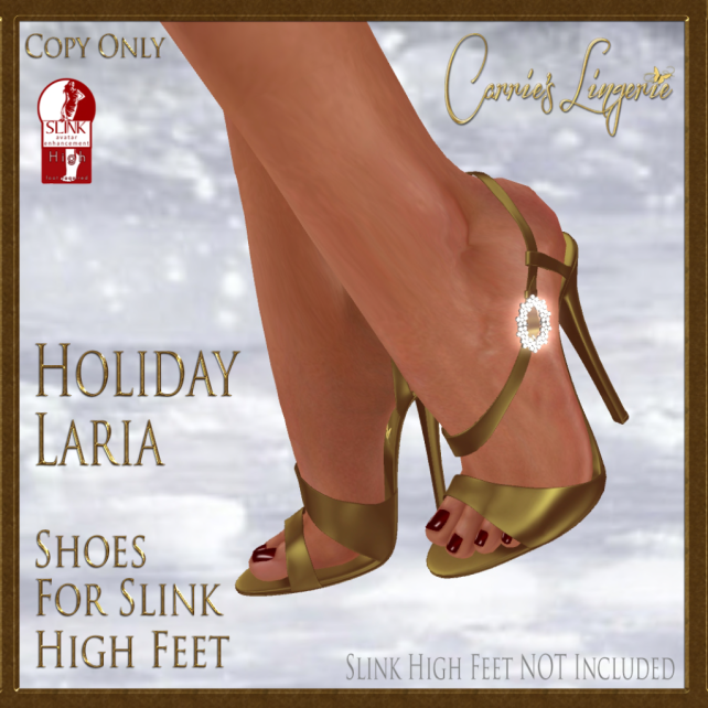 Holiday Laria slink high shoes ad